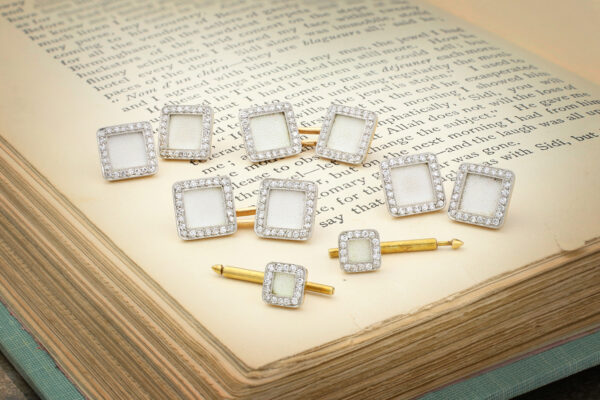 Cartier Edwardian Diamond And Enamel ‘White Tie’ Tuxedo Dress Set