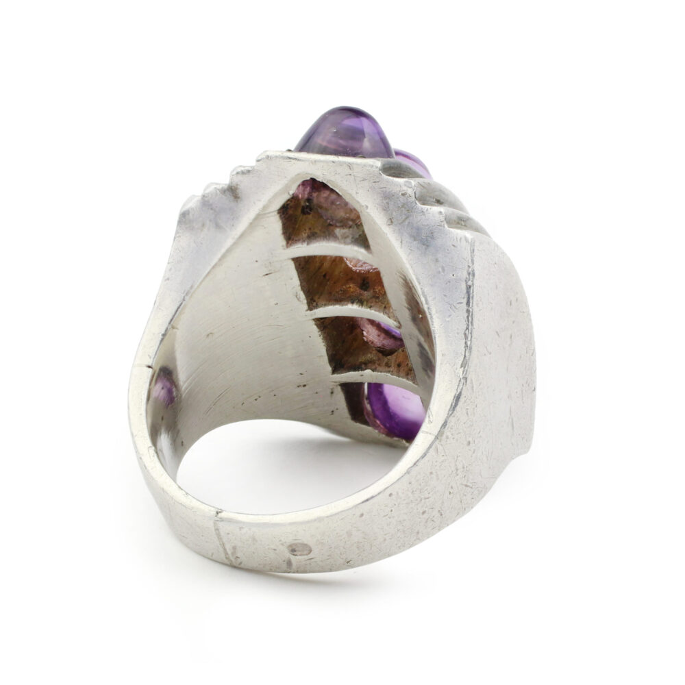 Boivin Amethyst and Silver Ring