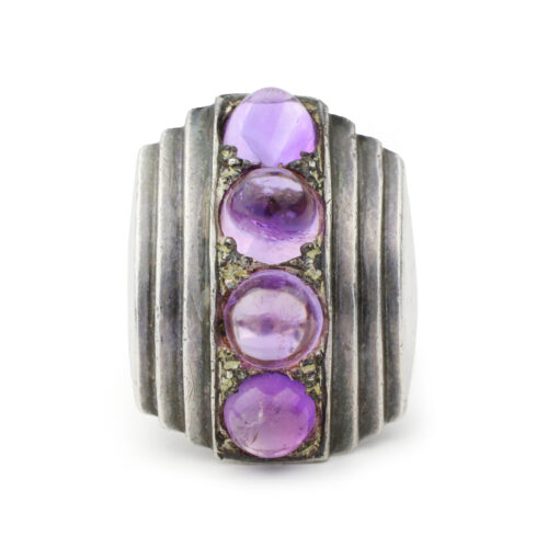 Boivin Amethyst and Silver Ring