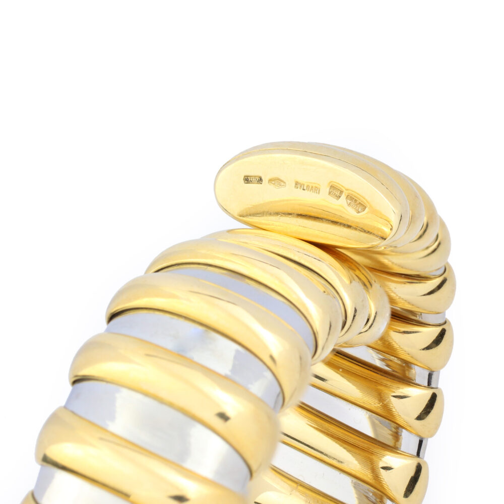 Bulgari Gold and Steel Bangle Bracelet