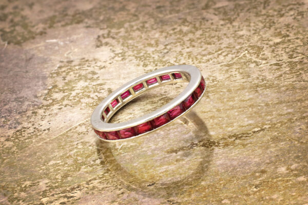 Ruby And Platinum Eternity Band Ring