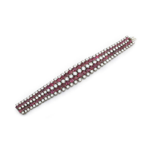 Burmese Ruby and Diamond Bracelet