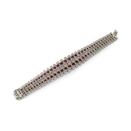 Burmese Ruby and Diamond Bracelet
