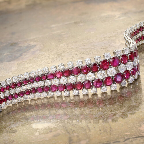 Burmese Ruby and Diamond Bracelet