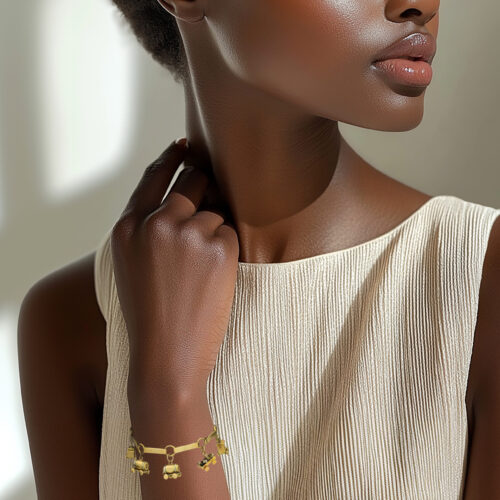 Boucheron Train Motif Gold Charm Bracelet