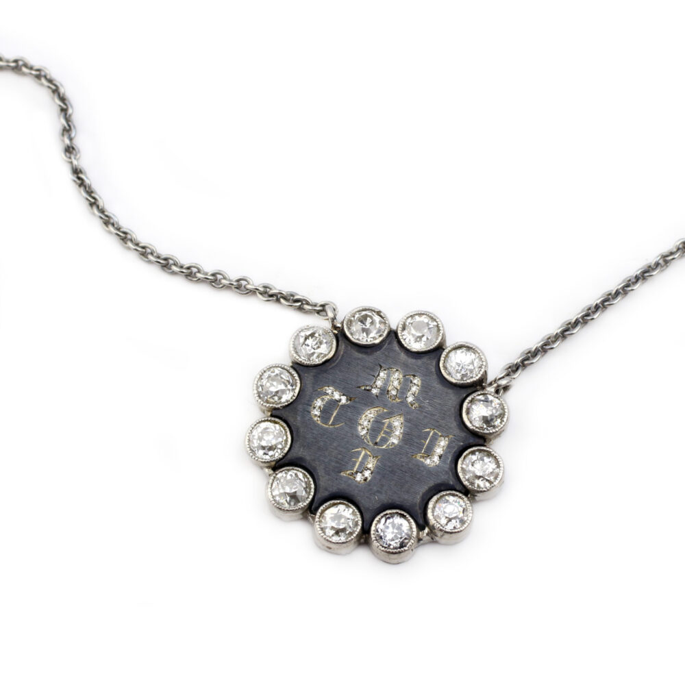 Diamond "Toi Moi" Epigram Pendant Necklace