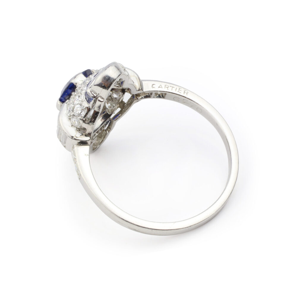 Cartier Art Deco Sapphire and Diamond Ring