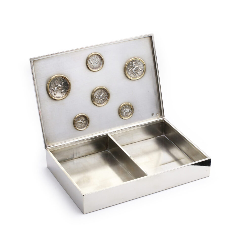 Cartier Ancient Greek Coin, Silver and Gold Box