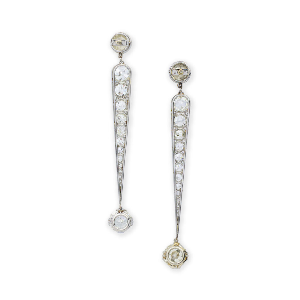 Cartier Modernist Diamond Set Drop Ear Pendants