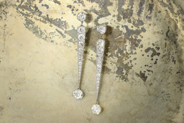 Cartier Modernist Diamond Set Drop Ear Pendants» Price On Request «