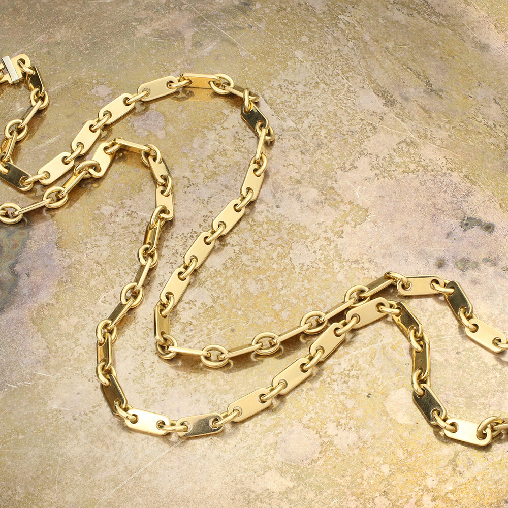 Cartier Gold Long Chain Necklace