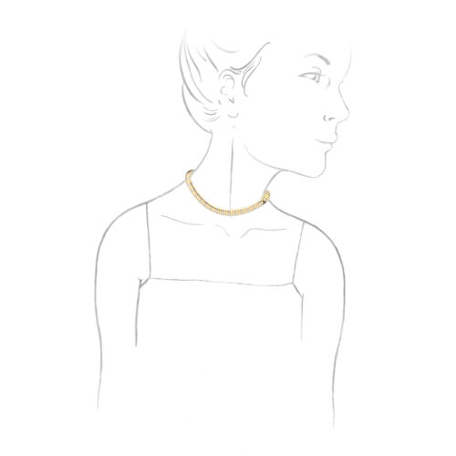 Cartier Tri-Color Gold Necklace and Bracelet Set