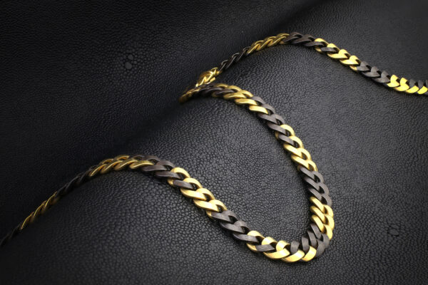 Bulgari Gold And Steel Chain Necklace