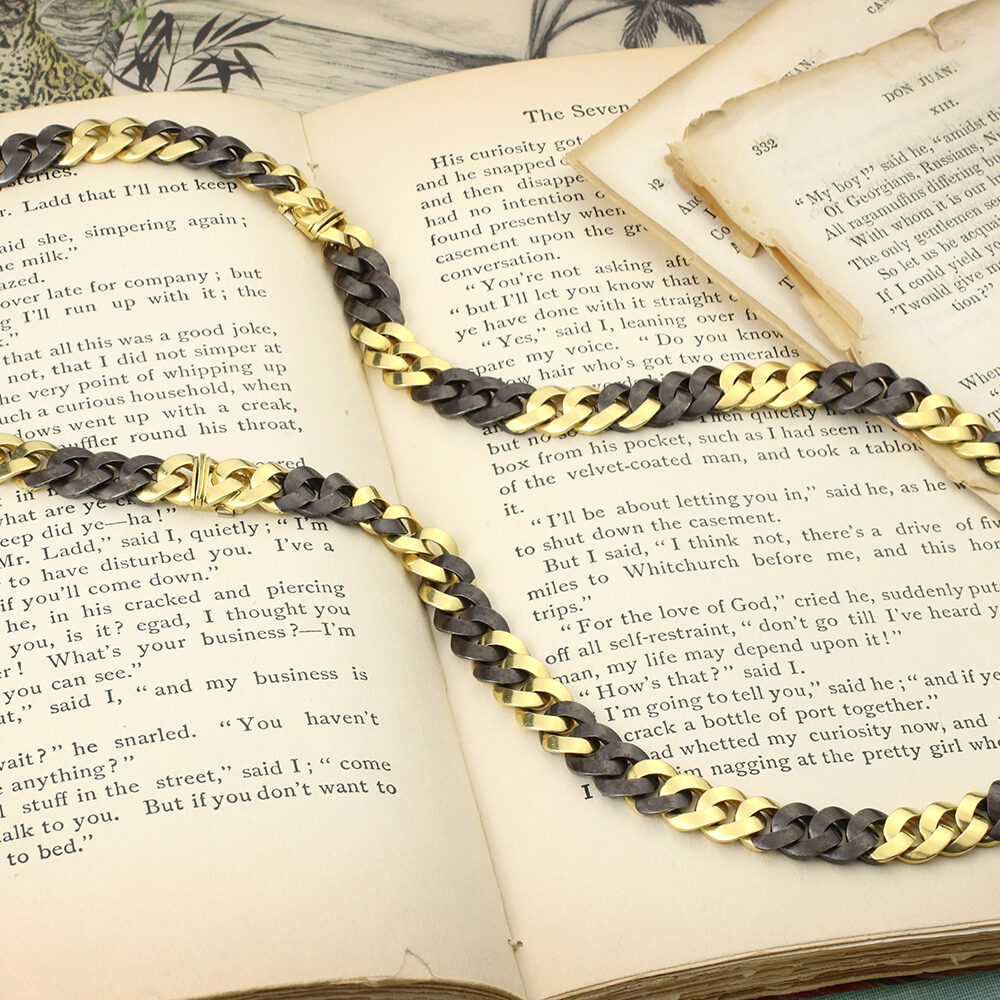 Bulgari Gold and Steel Chain Necklace