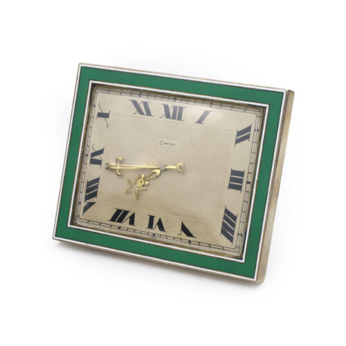 Cartier Art Deco Enamel Desk Clock