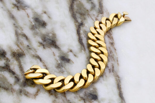 French Gold Curb Link Bracelet