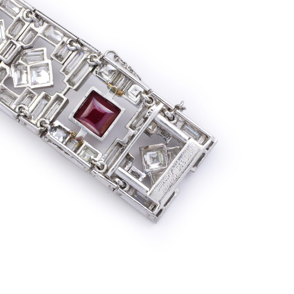 Cartier Art Deco Ruby and Diamond Bracelet