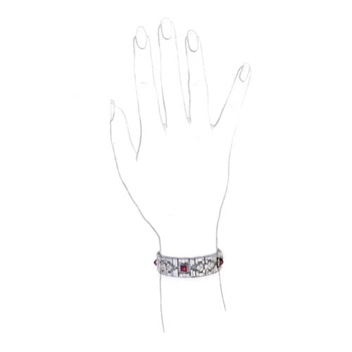 Cartier Art Deco Ruby and Diamond Bracelet