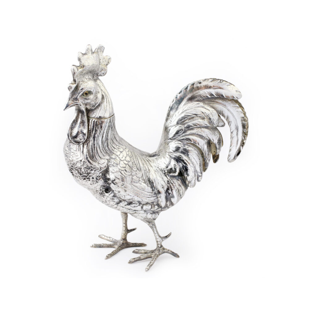 Silver Plated Rooster Decanter