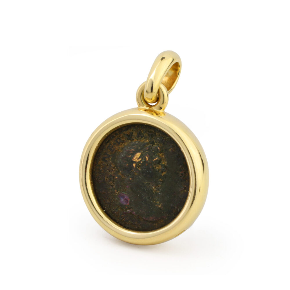 Bulgari 'Monete' Petite Ancient Coin and Gold Pendant