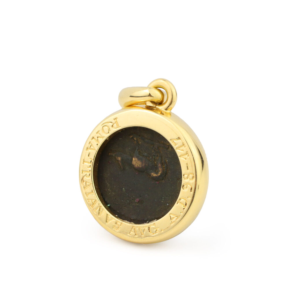 Bulgari 'Monete' Petite Ancient Coin and Gold Pendant