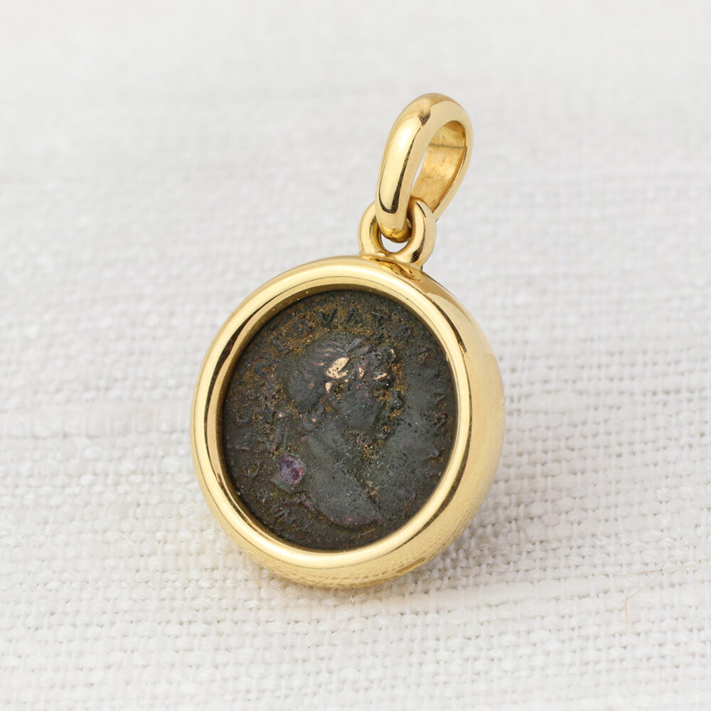 Bulgari 'Monete' Petite Ancient Coin and Gold Pendant
