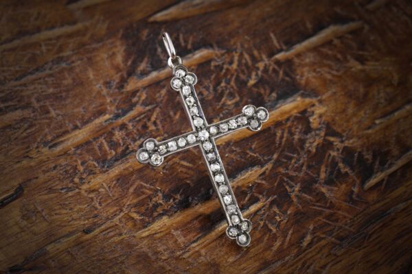 Antique Diamond Set Cross Pendant