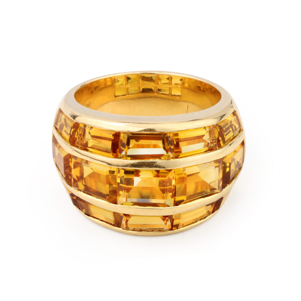 Hemmerle Citrine and Rose Gold Ring