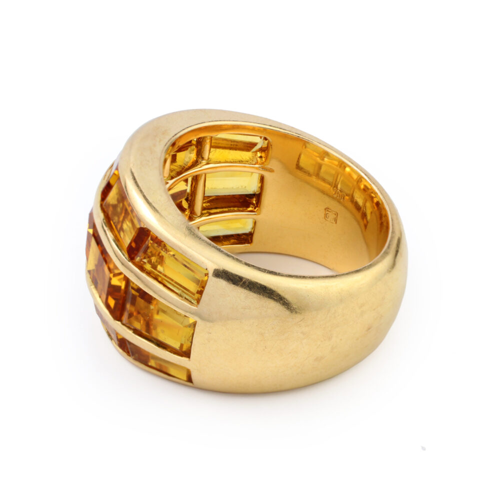 Hemmerle Citrine and Rose Gold Ring