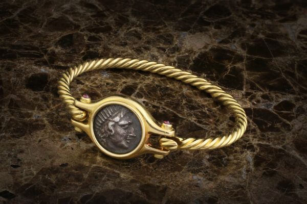 Bulgari ‘Monete’ Ancient Coin, Ruby And Gold Bangle Bracelet