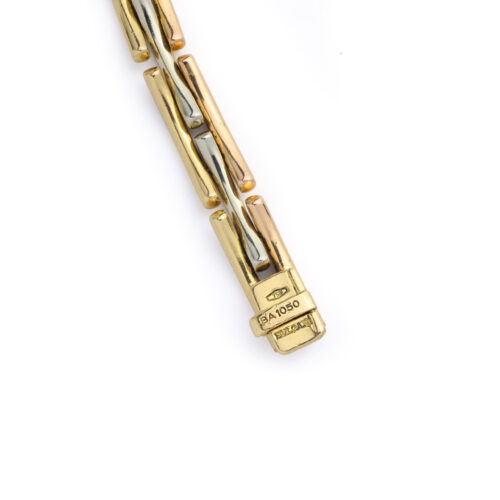 Bulgari Tri-Colored Gold Link Bracelet
