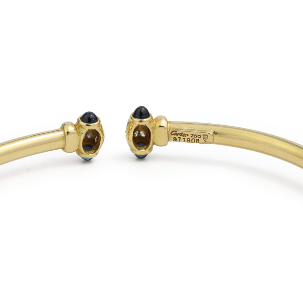 Cartier Diamond and Sapphire Gold Bracelet