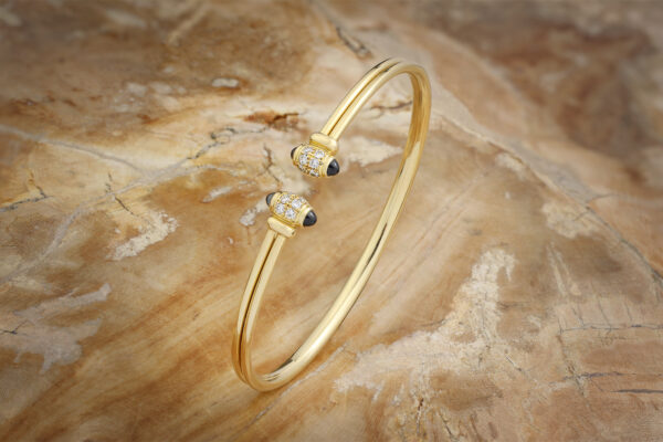 Cartier Diamond And Sapphire Gold Bracelet