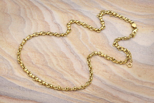 Gold Fancy Chain Link Necklace