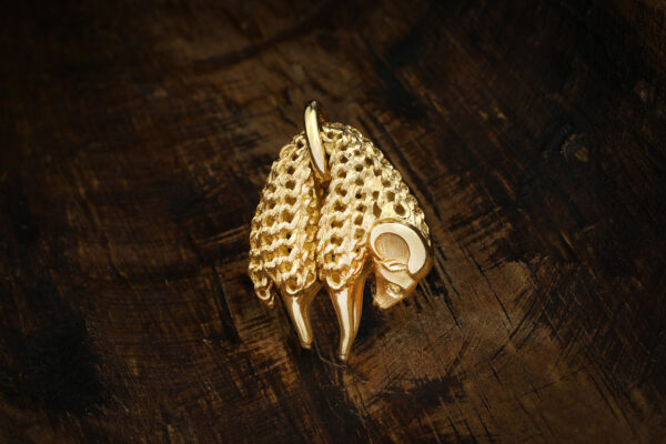 Cartier “Golden Fleece” Textured Gold Pendant