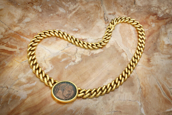 Bulgari ‘Monete’ Ancient Coin And Gold Necklace