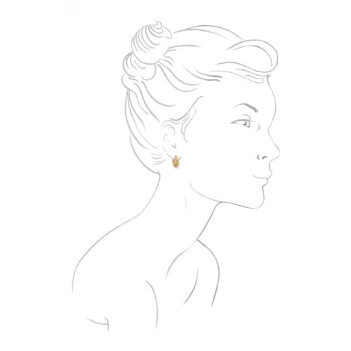 Van Cleef & Arpels Bi-Color Gold Hoop Ear Clips