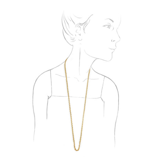 Antique Gold Chain Long Necklace
