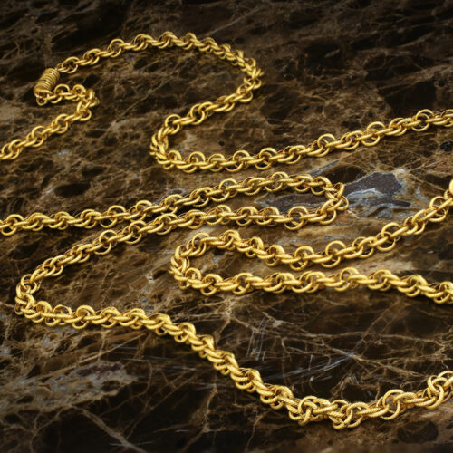 Antique Gold Chain Long Necklace