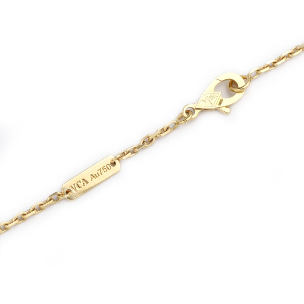 Van Cleef & Arpels Gemini Zodiac Gold Pendant Necklace