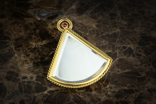 Cartier Antique Gold Purse Mirror