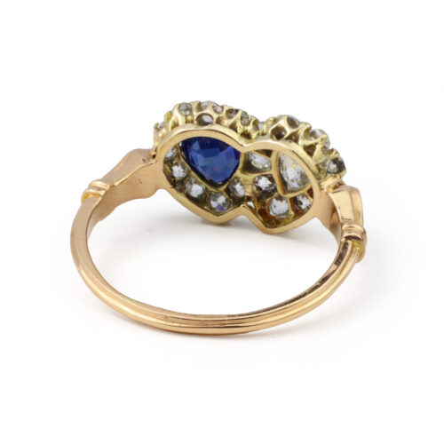 Antique Sapphire and Diamond Toi et Moi Ring