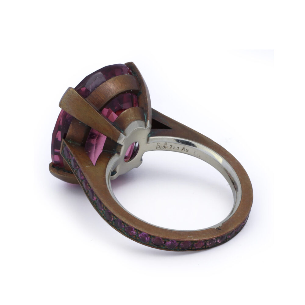 Hemmerle Spinel Copper and White Gold Ring