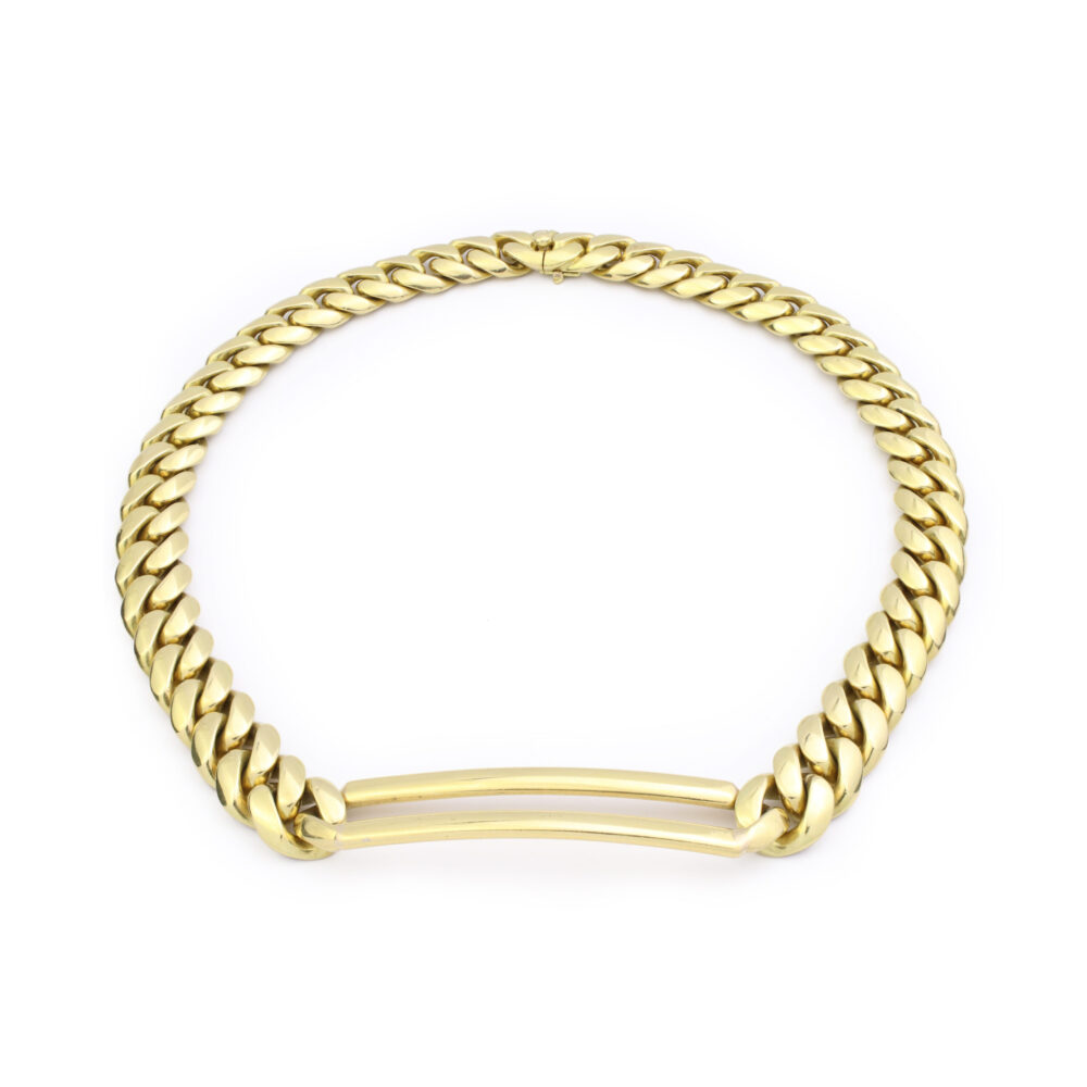 Bulgari Gold Curb Link Necklace