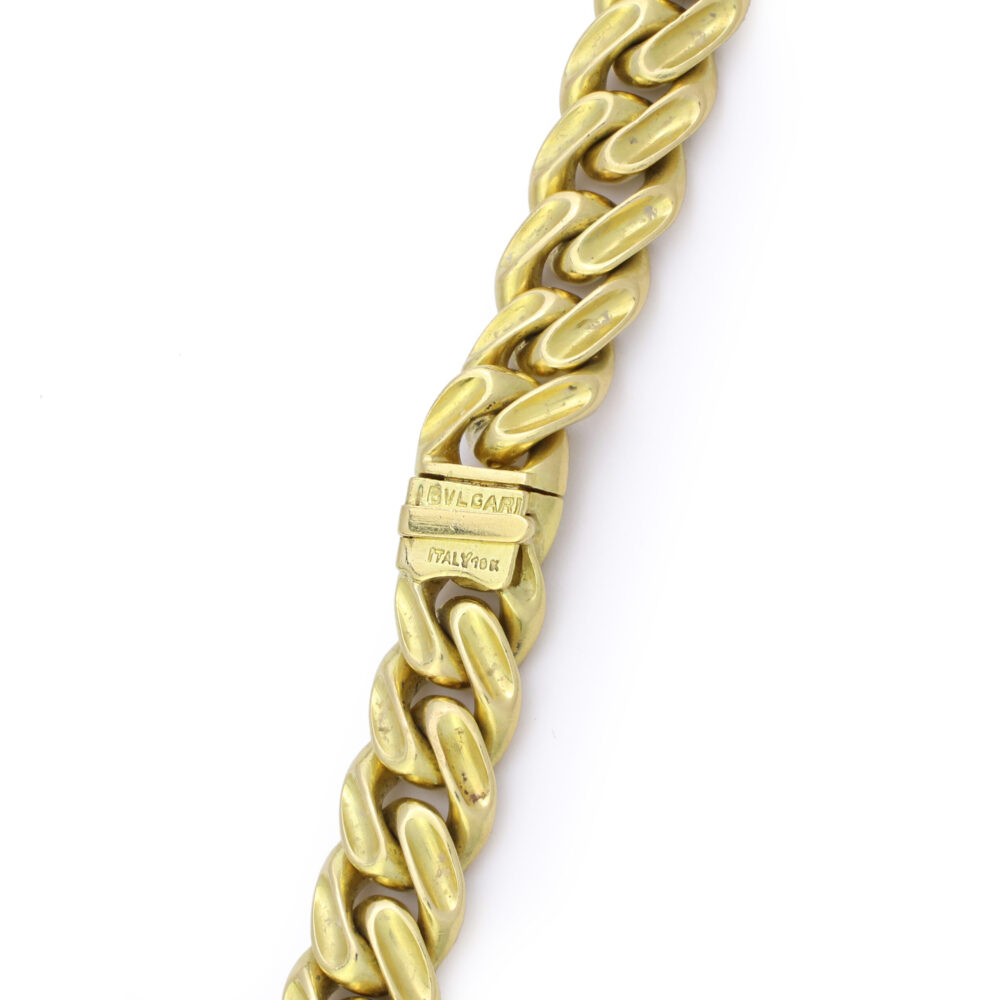 Bulgari Gold Curb Link Necklace