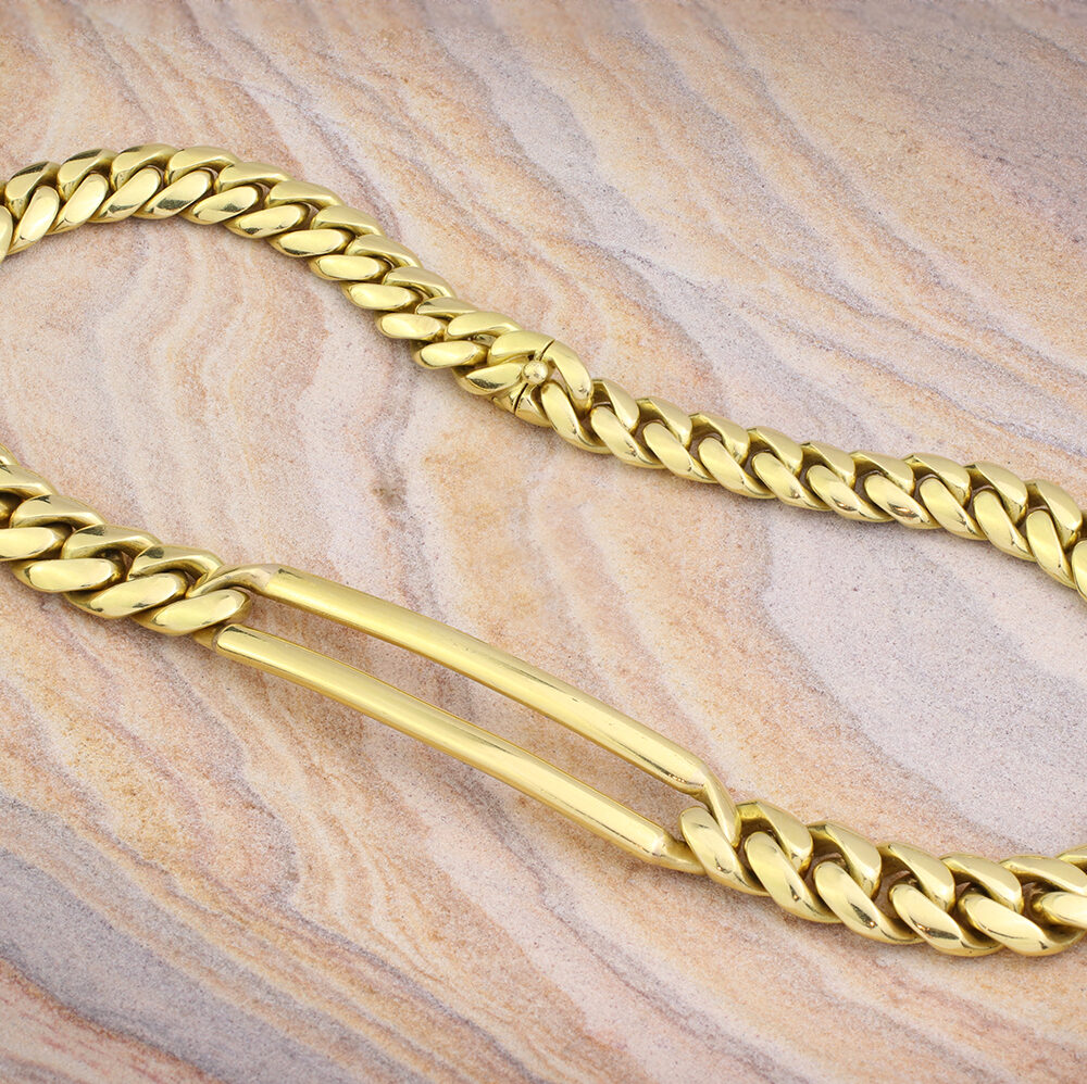 Bulgari Gold Curb Link Necklace