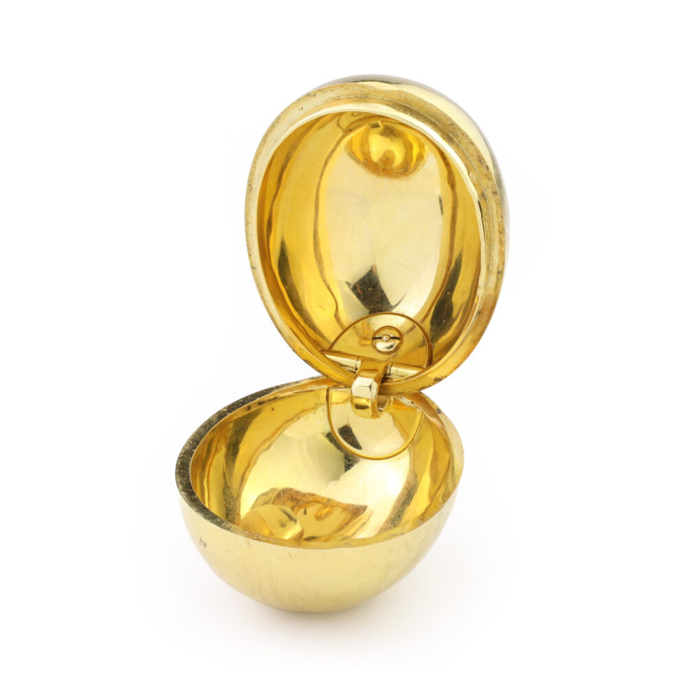 Cartier Mid Century Egg Shaped Gold Box