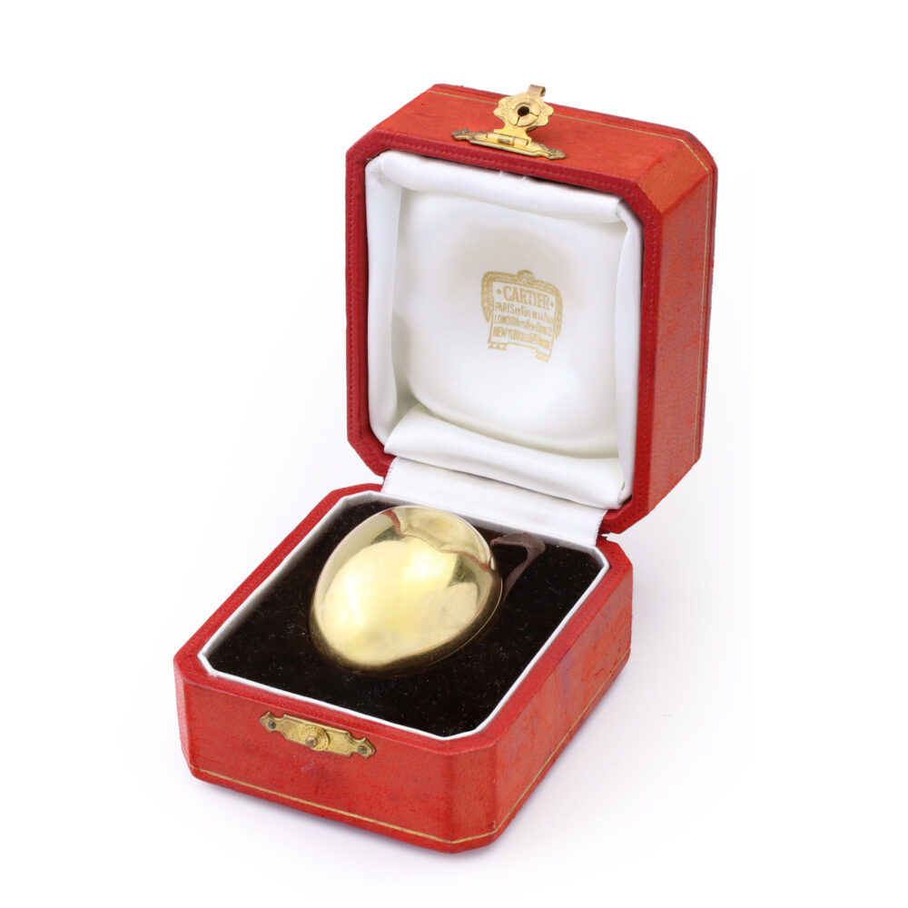 Cartier Mid Century Egg Shaped Gold Box