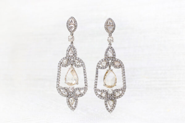 Carnet Diamond Set Ear Pendants