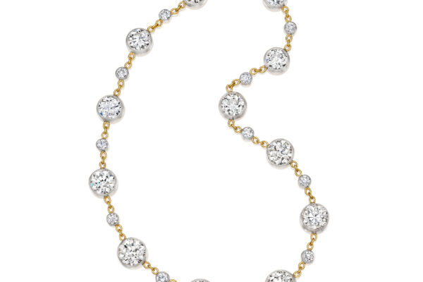 Old European Cut Diamond Necklace, Total Diamond Weight Of 71.70 Carats, Contemporary» Price On Request «